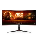 AOC G2 CU34G2X/BK monitor komputerowy 86,4 cm (34") 3440 x 1440 px Quad HD LED Czarny AOC