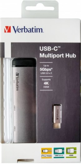 Verbatim 49140 stacja dokująca USB 3.2 Gen 1 (3.1 Gen 1) Type-C Verbatim