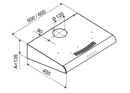 Okap do zabudowy MPM-61-PX-71 inox MPM