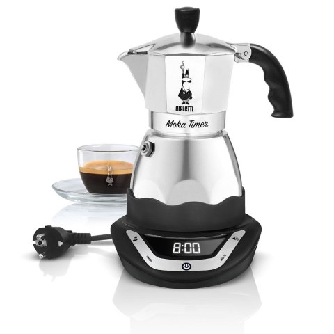 Kawiarka elektryczna BIALETTI Moka Timer (365 W; kolor srebrny) BIALETTI