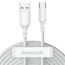 BASEUS KABEL USB/USB-C SIMPLE WISDOM, 40W, 5A, 1.5M BIAŁY Baseus