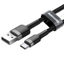 Kabel Baseus Cafule CATKLF-BG1 (USB 2.0 - USB typu C ; 1m; kolor szaro-czarny) Baseus