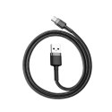 Kabel Baseus Cafule CATKLF-BG1 (USB 2.0 - USB typu C ; 1m; kolor szaro-czarny) Baseus