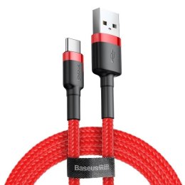 Kabel Baseus Cafule CATKLF-C09 (USB 2.0 - USB typu C ; 2m; kolor czarno-czerwony) Baseus