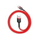 Kabel Baseus Cafule CATKLF-C09 (USB 2.0 - USB typu C ; 2m; kolor czarno-czerwony) Baseus