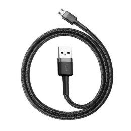 Kabel Baseus cafule CAMKLF-BG1 (USB M - Micro USB M; 1m; kolor szaro-czarny) Baseus