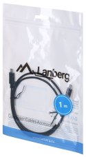 Kabel Lanberg CA-CMCM-10CU-0010-BK (USB typu C - USB typu C ; 1m; kolor czarny) Lanberg