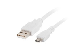 Kabel Lanberg CA-USBM-10CC-0018-W (USB 2.0 M - Micro USB M; 1,8m; kolor biały) Lanberg