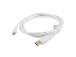 Kabel Lanberg CA-USBM-10CC-0018-W (USB 2.0 M - Micro USB M; 1,8m; kolor biały) Lanberg