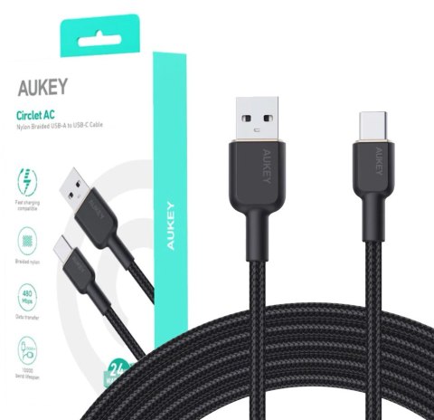 AUKEY CB-NAC2 KABEL USB-C QC PD 1.8M 3A 60W NYLON AUKEY