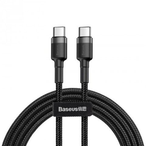 BASEUS KABEL USB-C DO USB-C 60W 1M (CZARNO-SZARY) Baseus