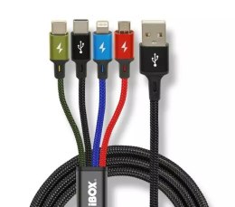 KABEL I-BOX USB 4W1 2XUSB-C, MICROUSB, LIGHTNING IBOX