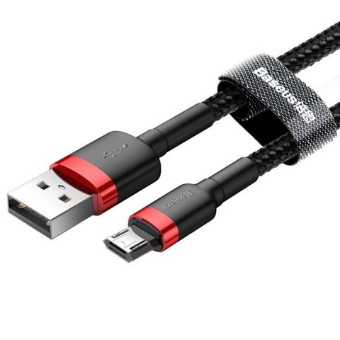 Kabel Baseus cafule CAMKLF-C91 (USB M - Micro USB M; 2m; kolor czarno-czerwony) Baseus