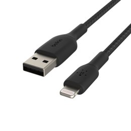 Kabel Belkin BoostCharge Braided Lightning to USB-A Cable 2m oplot Black Belkin