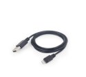 Kabel GEMBIRD CC-USB2-AMLM-2M (USB 2.0 M - Lightning M; 2m; kolor czarny) GEMBIRD