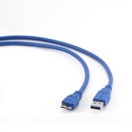 Kabel GEMBIRD CCP-MUSB3-AMBM-0.5M (USB M - Micro USB M; 0,50m; kolor niebieski) GEMBIRD