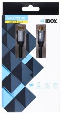 Kabel IBOX IKUMTC31G2 (USB typu C - USB typu C ; 1m; kolor czarny) IBOX