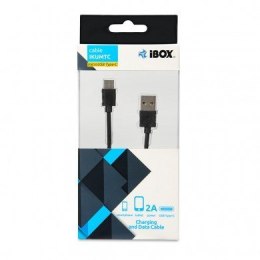 Kabel IBOX USB TYP-C, 2A 1M IKUMTC (USB 2.0 typu A M - USB typu C M; 1m; kolor czarny) IBOX