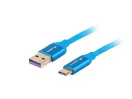 Kabel Lanberg CA-USBO-21CU-0010-BL (USB 2.0 typu A - USB typu C ; 1m; kolor niebieski) Lanberg