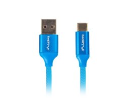 Kabel Lanberg CA-USBO-21CU-0010-BL (USB 2.0 typu A - USB typu C ; 1m; kolor niebieski) Lanberg