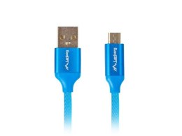 Kabel Lanberg Premium CA-USBM-20CU-0010-BL (USB 2.0 - Micro USB typu B ; 1m; kolor niebieski) Lanberg