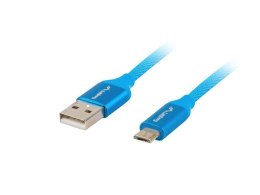 Kabel Lanberg Premium CA-USBM-20CU-0010-BL (USB 2.0 - Micro USB typu B ; 1m; kolor niebieski) Lanberg