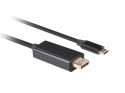 LANBERG KABEL USB-C(M)->DISPLAYPORT(M) 1M 4K 60HZ CZARNY CA-CMDP-10CU-0010-BK Lanberg