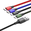 Zestaw kabli zasilający Baseus CA1T4-B01 (USB - Lightning, Micro USB, USB typu C ; 1,2m; kolor czarny) Baseus