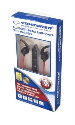 ESPERANZA SŁUCHAWKI DOUSZNE BLUETOOTH METALOWE CZARNE EH186K Esperanza