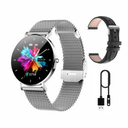 Smartwatch zegarek damski męski Manta Alexa srebrny + czarny pasek Manta Multimedia Sp. z o.o.