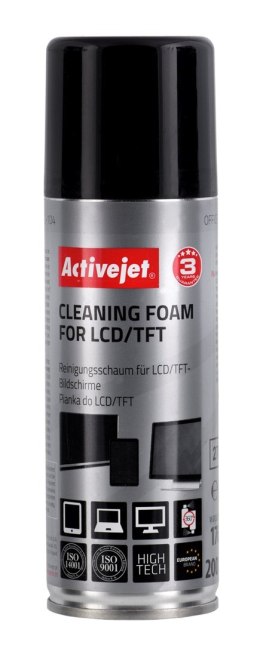 Activejet AOC-104 Pianka do czyszczenia matryc (200 ml) Antystatyczna pianka z aktywnymi cząsteczkami środków powierzchniowo-czy Activejet