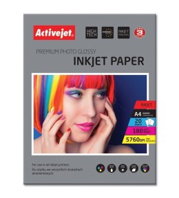 Activejet AP4-180G20 Papier fotograficzny błyszczący (A4; 20 szt.) Activejet