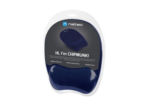 NATEC PODKŁADKA POD MYSZKĘ CHIPMUNK GRANATOWA 230X200MM MEMORY FOAM NATEC