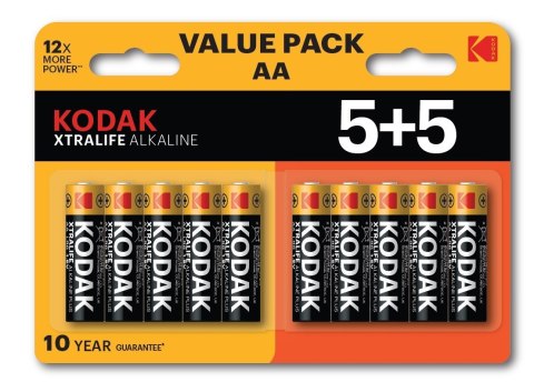 KODAK BATERIE ALKALICZNE XTRALIFE AA LR6 5+5 (10 PACK) Kodak