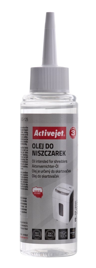 Activejet ASO-125 Olej do niszczarek, 125ml Activejet