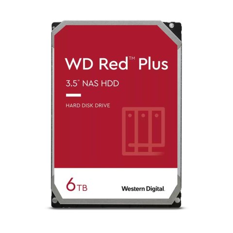 Dysk HDD WD Red Plus WD60EFPX (6 TB ; 3.5"; 256 MB; 5400 obr/min) WD