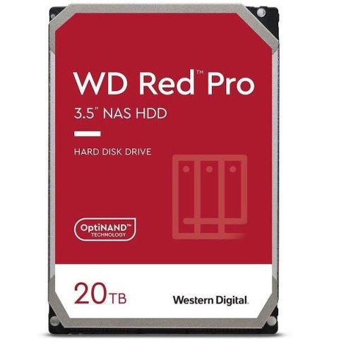 Dysk HDD WD Red Pro WD201KFGX (20 TB ; 3.5"; 512 MB; 7200 obr/min) WD