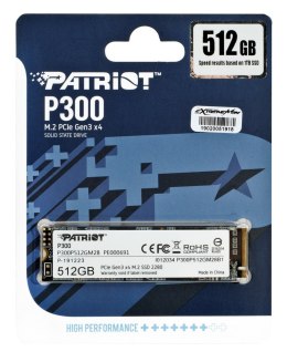 SSD Patriot P300 M.2 PCI-Ex4 NVMe 512GB 1,7GB/s Patriot Memory