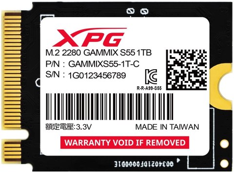 ADATA SSD GAMMIX S55 1TB Gen 4x4 2230 ADATA