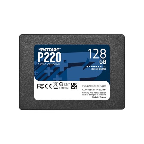 SSD Patriot P220 128GB SATA3 2,5" Patriot Memory