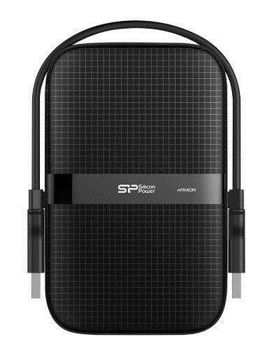 Dysk zewnętrzny HDD Silicon Power Armor A60 (2TB; 2.5"; USB 3.2; 5400 obr/min; Black; SP020TBPHDA60S3A) Silicon Power