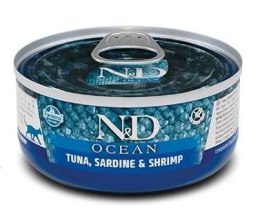 FARMINA N&D Cat Ocean Tuna, Sardine&Shrimps - mokra karma dla kota - 70 g Farmina