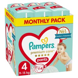 Pieluchy PAMPERS Premium PANTS MTH rozm 4 (9-15kg) 114szt Pampers