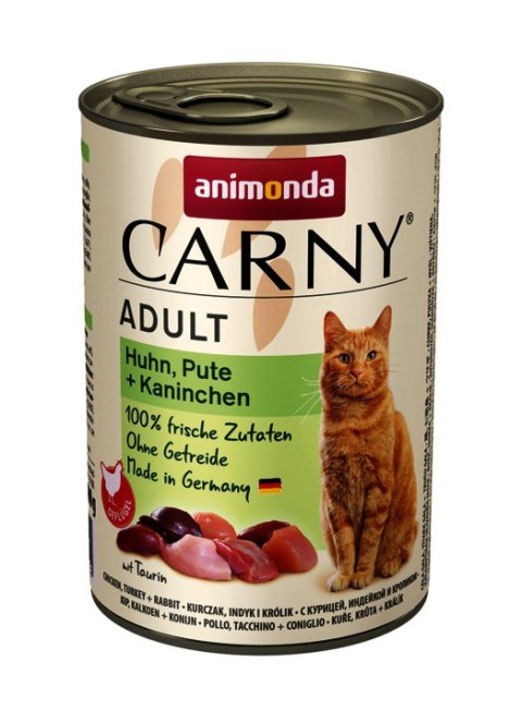 ANIMONDA Carny Adult kurczak, indyk, królik - mokra karma dla kota - 400g Animonda