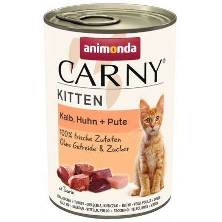 ANIMONDA Carny Kitten Cielęcina Kurczak Indyk - mokra karma dla kota - 400 g Animonda