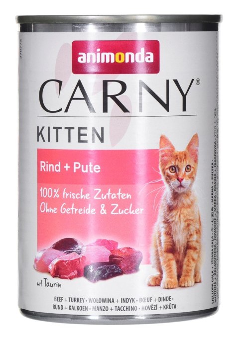 ANIMONDA Carny Kitten Wołowina Indyk - mokra karma dla kota - 400g Animonda