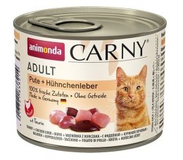 ANIMONDA Cat Carny Adult Indyk z wątróbką kurczaka - mokra karma dla kota - 200 g Animonda