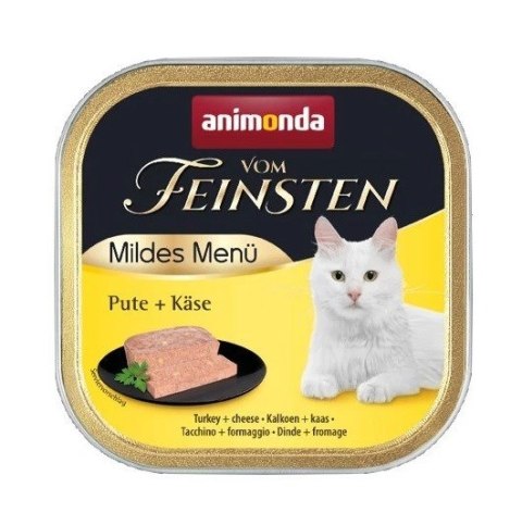 ANIMONDA vom Feinsten Mildes Menu Indyk z serem - mokra karma dla kota - 100g Animonda