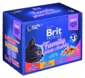 BRIT Cat Pouches Family Plate - mokra karma dla kota - 12 x 100g Brit