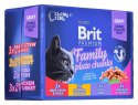 BRIT Cat Pouches Family Plate - mokra karma dla kota - 12 x 100g Brit